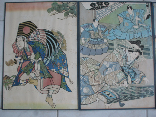 4 large Japanese prints