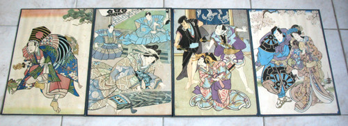 4 large Japanese prints