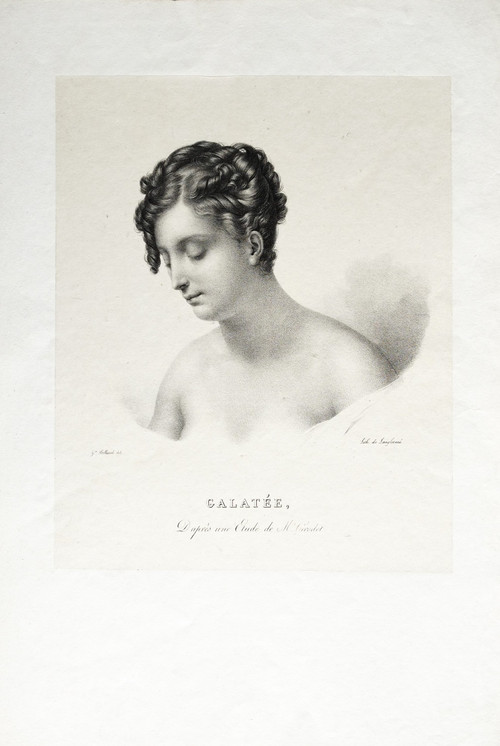 Galatea Lithographie Nach Girodet-Trioson Griechische Mythologie 19.