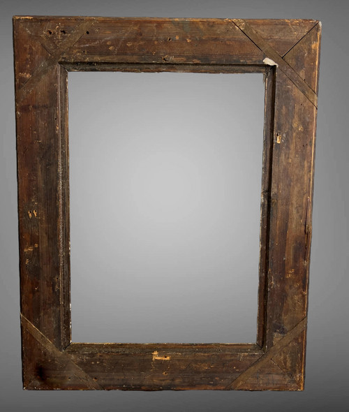 ANCIENT 19th C. FRAME IN WOOD AND CARVED GILT STUCCO FOR PAINTING 47 CM X 34 CM