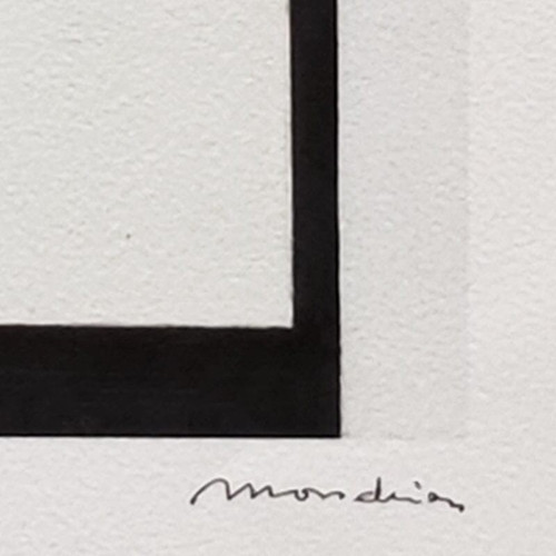 Litografia originale in edizione limitata "Composizione" di Piet Mondrian degli anni '70