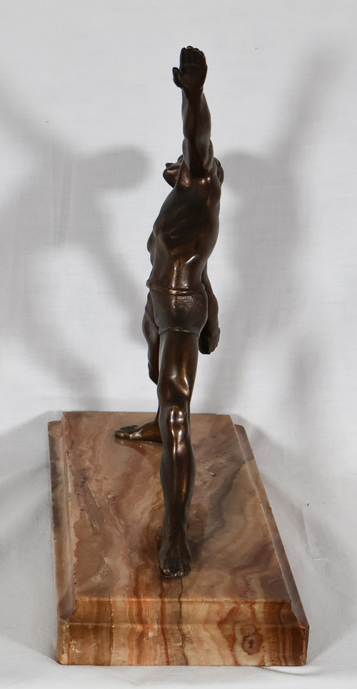 Bronze sculpture with bronze patina Art Deco period