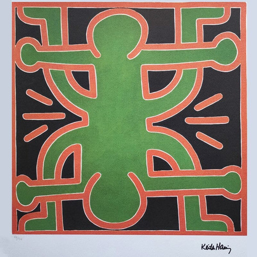 1990s Original Gorgeous Keith Haring Limited Edition Lithograph