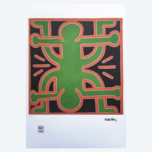 1990s Original Gorgeous Keith Haring Limited Edition Lithograph