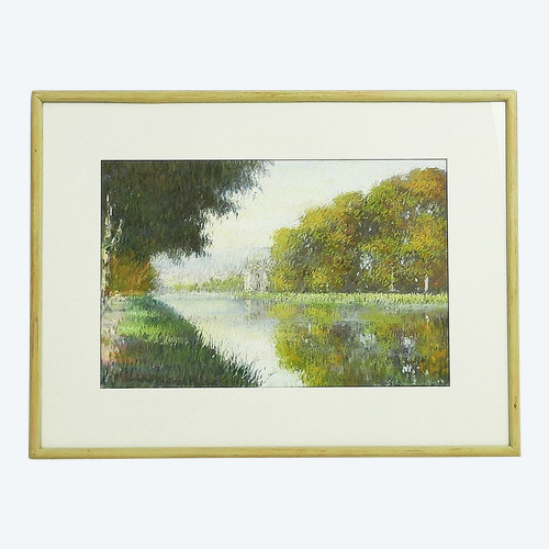 "Landschaft am Wasser" Pastell Von Gregory Davies