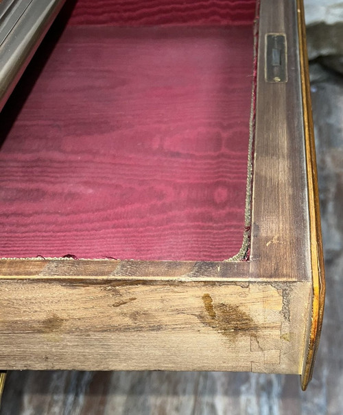 Based on the creations of Charles Cressent: double-sided minister's desk in rosewood circa 1900.