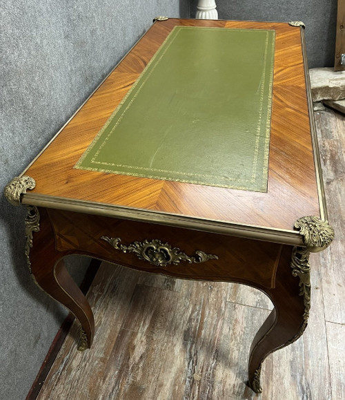 Based on the creations of Charles Cressent: double-sided minister's desk in rosewood circa 1900.