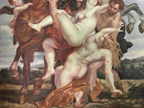 RUBENS, The Abduction of the Daughters of Leucippe by Castor and Pollux, Large Oil On Canvas.