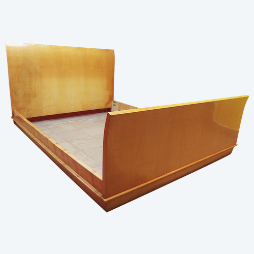 Art Deco Sycamore Bed