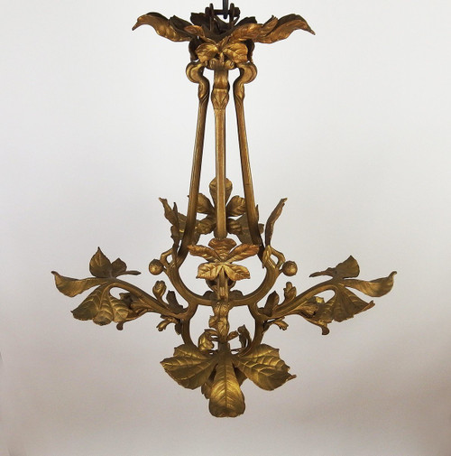 Coppia di applique in bronzo Art Nouveau nello stile di Bouval