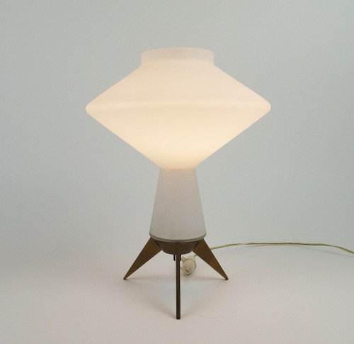 Lampe Aus Opalglas Aus Den 50er Jahren