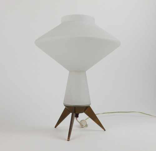 Lampe Aus Opalglas Aus Den 50er Jahren