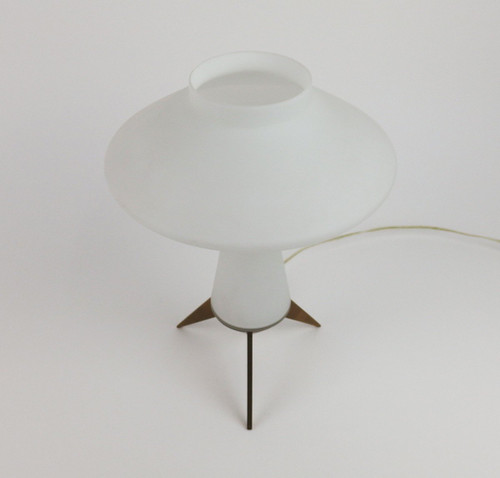 Lampe Aus Opalglas Aus Den 50er Jahren