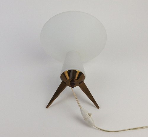 Lampe Aus Opalglas Aus Den 50er Jahren