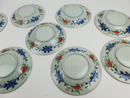 Ensemble De 9 Assiettes Creuses Et Deux Assiettes Plates  Imari