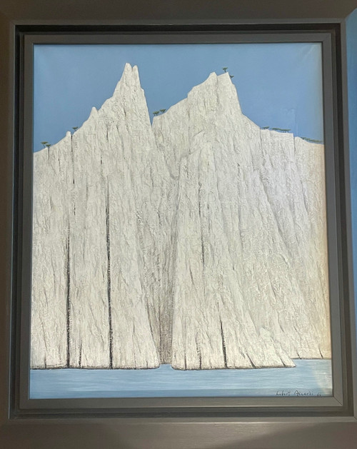 Hubert Aicardi (1922 - 1991), The Cliffs of Piana. Oil on Canvas Dated 1964