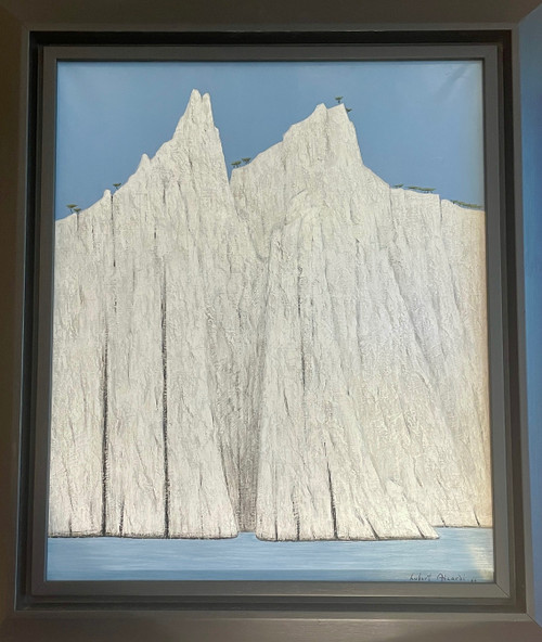 Hubert Aicardi (1922 - 1991), The Cliffs of Piana. Oil on Canvas Dated 1964