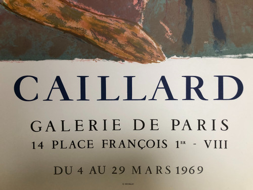 Affiche Caillard Galerie de Paris 1969