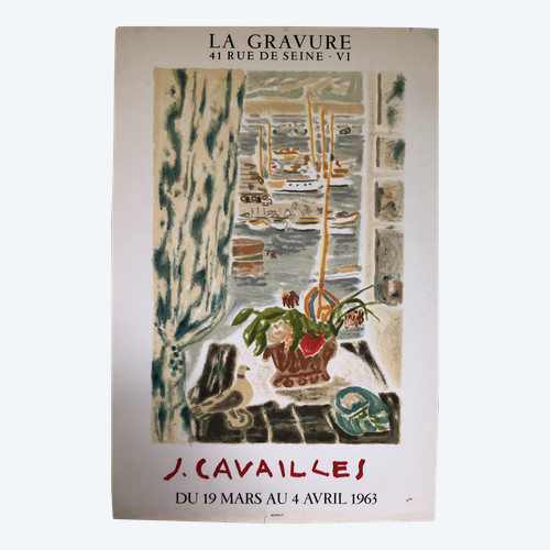 Poster exhibition of Jules Cavailles la Gravure Paris 1963