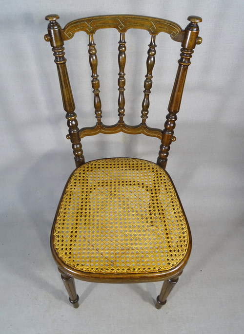 Sedia da bistrot Fischel N°101 tipo Napoleone III, 1900 circa, No Thonet