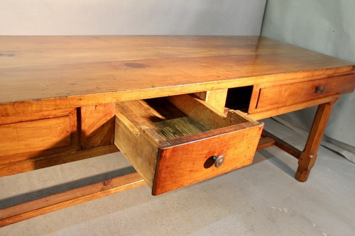 Bressane Farm Table In 19th Century Cherry And Its Bench