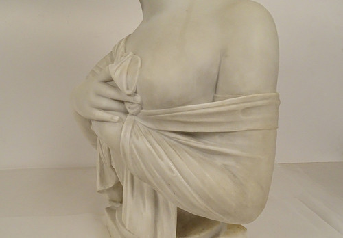 Sculpture buste marbre Carrare Mme Récamier d'apr. Joseph Chinard XIXème