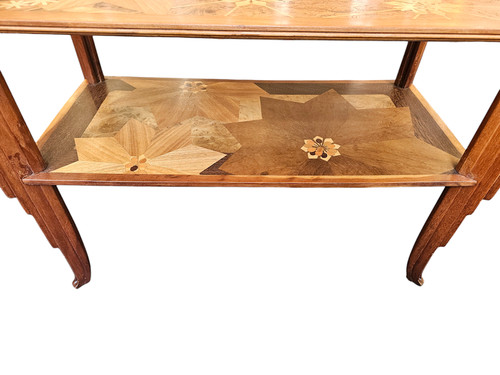 Emile Gallé Modernist "Stylized Flowers" Coffee Table