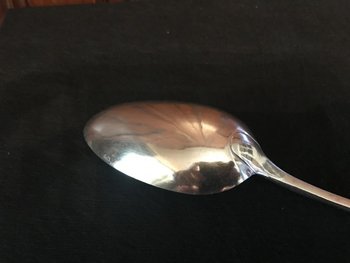 Ragout spoon,silver,19th century.