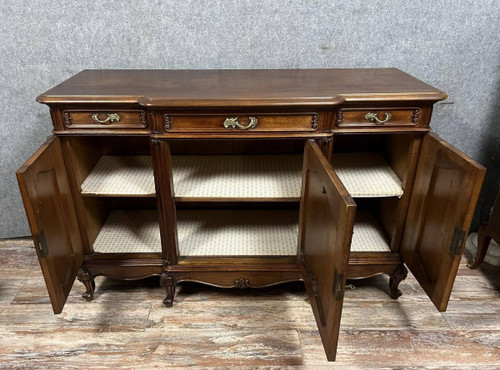 Stamped Louis XV style sideboard in walnut circa 1880