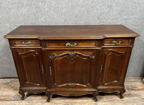 Stamped Louis XV style sideboard in walnut circa 1880