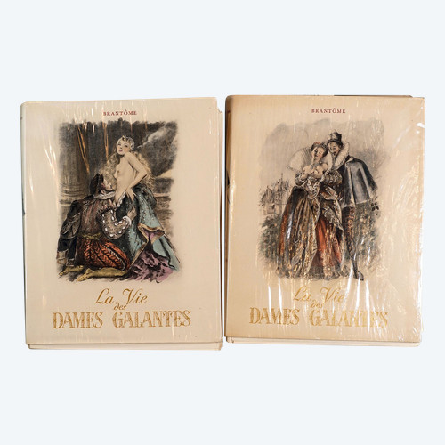 Curiosa - BRANTÔME La vie des dames galantes, 2 volumes. Illus : P-E BÉCAT