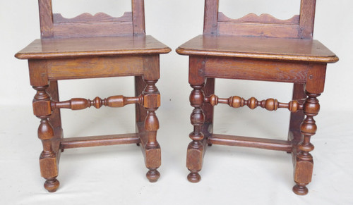 Eight Lorraine chairs, 19th century.