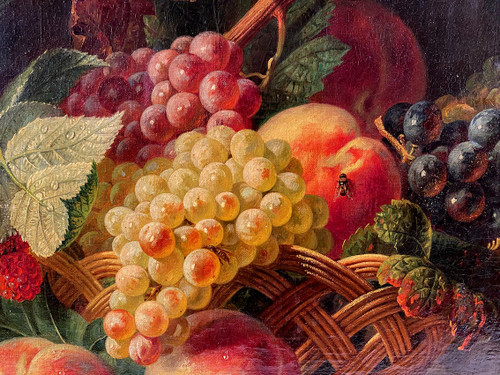 19th century Dutch school, Oil on canvas "Still life with fruit basket".