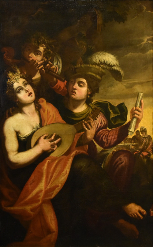 Aeneas And Dido, Attributed To Pseudo-caroselli (rome, Active C. 1630/1650)