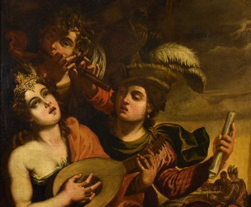 Aeneas And Dido, Attributed To Pseudo-caroselli (rome, Active C. 1630/1650)