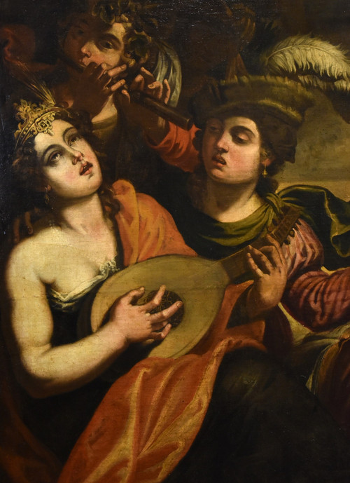 Aeneas And Dido, Attributed To Pseudo-caroselli (rome, Active C. 1630/1650)