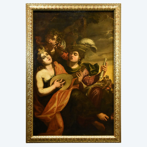 Aeneas And Dido, Attributed To Pseudo-caroselli (rome, Active C. 1630/1650)