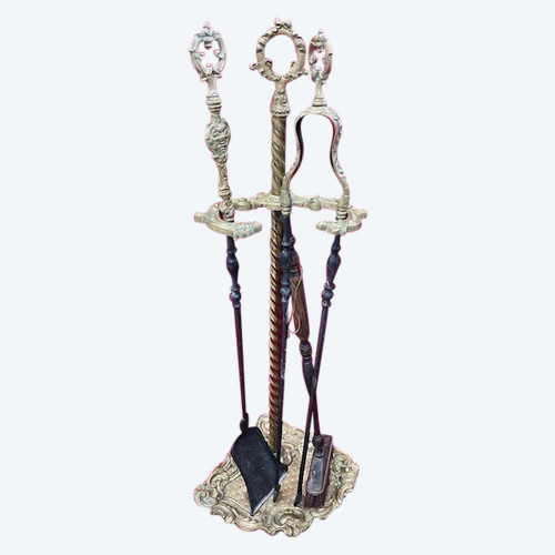 Gilt bronze mantelpiece server 19th century Napoleon III period