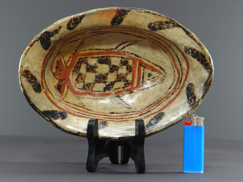 Tunisia, Berber People, Sejnane Village, Early 20th century, Glazed Earthenware Dish.