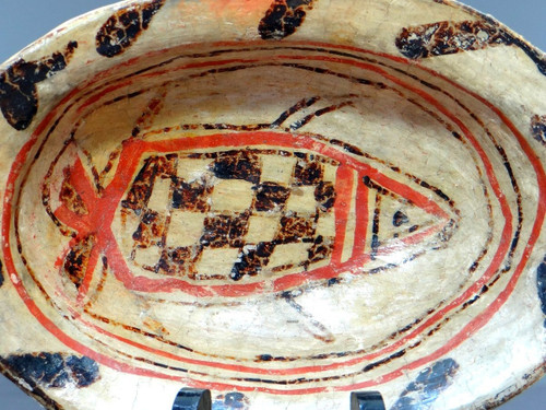 Tunisia, Berber People, Sejnane Village, Early 20th century, Glazed Earthenware Dish.