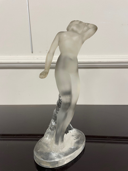 Lalique France - Naïade Statuette Cristal Femme H: 24 cm