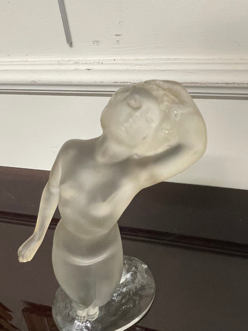 Lalique France - Naïade Statuette Cristal Femme H: 24 cm