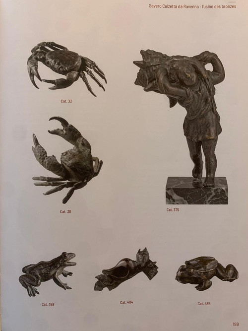 Kunstkammer - crabe en bronze patiné - genre de Padoue à la Renaissance