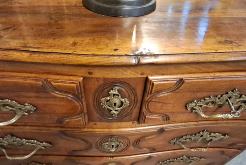 Chest of drawers XVIII solid blond walnut