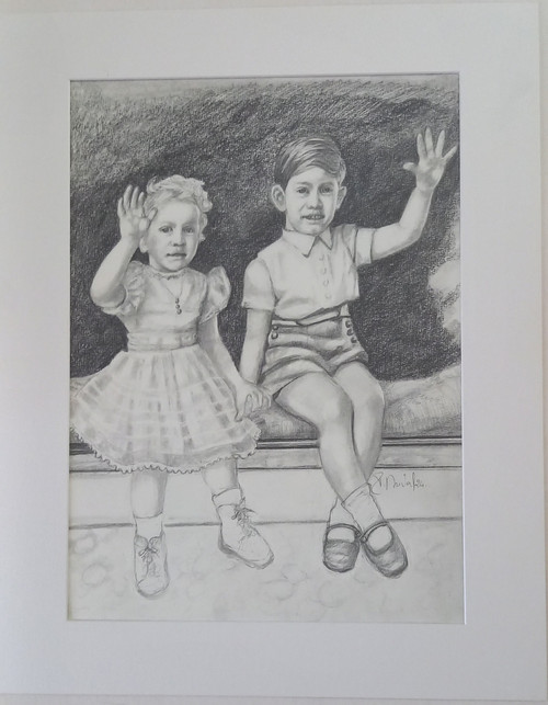 Portrait du Prince Charles et de la Princesse Anne en 1952