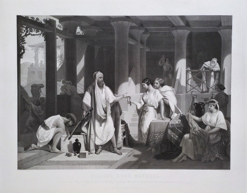 Etching 19th Century Orientalist Engraving After Schopin Old Print 