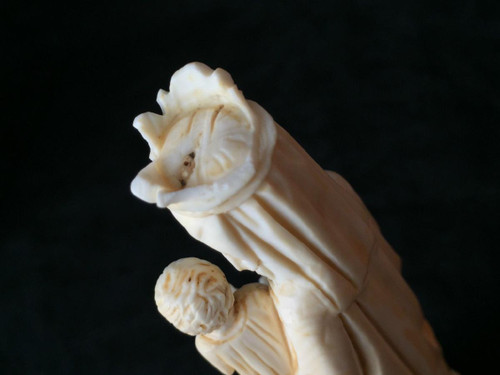 19th century hand-carved Virgin and Child