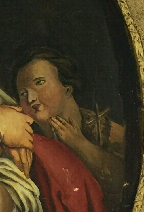 Oil on canvas Virgin and Child 19th century taken from Raphael