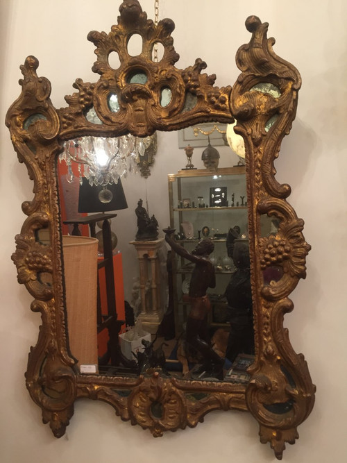 18th Century Gilded Wooden Mirror