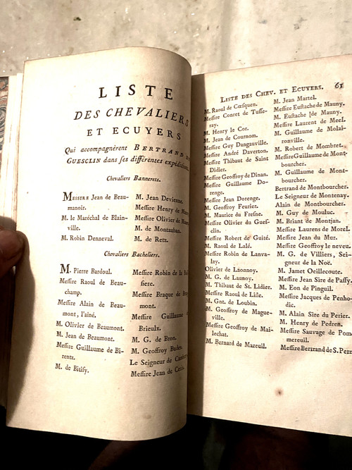 Dal più grande progetto di Memorie pubblicato nel XVIII secolo "La vita di Bertrand Duguesclin" 1785